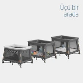Maxi Cosi Swift 3'ü Bir Arada Beşik Seyahat Yatağı Oyun Parkı Beyond Graphite Eco - 4