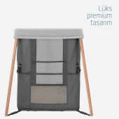 Maxi Cosi Iris 2 'si Bir Arada Anne Yanı Beşik ve Taşınabilir Çift Katlı Park Yatak Beyond Graphite Eco thumbnail 5