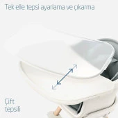 Maxi-Cosi Moa 8’i Bir Arada Çok Fonksiyonlu Mama Sandalyesi Yükseltici Tabure Yazı Masası Beyond White Eco - 3
