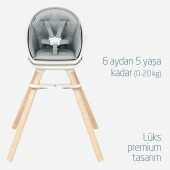 Maxi-Cosi Moa 8’i Bir Arada Çok Fonksiyonlu Mama Sandalyesi Yükseltici Tabure Yazı Masası Beyond White Eco - 5