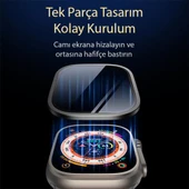 Polham Alüminyum Kenarlı Ful Kaplama Apple Watch Ultra 49MM Ekran Koruyucu, Toz ve Su Geçirmez Kırılmaz - 3