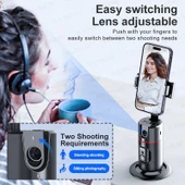 Torima P02 Profesyonel 360 Derece Gimbal Öz Çekim Telefon Sabitleyici Video Çekimi Siyah - 4