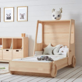 Arabalı Yatak Montessori Yatak Çocuk ve Bebek Odası Karyola Beşik - 1