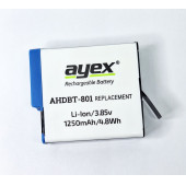 Ayex AHDBT-801 Batarya, GoPro Hero 8, 7, 6, 5 Uyumlu - 5