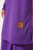 Armalı Bol Paça İkili Takım Mor thumbnail 4