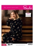 Sude M-915 Papatya Desenli Battal Gömlek Polar Kadın Pijama Takımı - 1