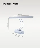 6W Krom Flüt Aplik 6500K (Beyaz Işık) thumbnail 2