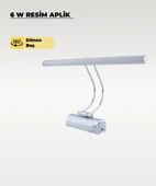 6W Krom Flüt Aplik 6500K (Beyaz Işık) thumbnail 1