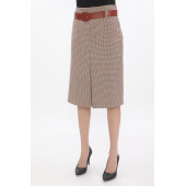 SORALLİNE KADIN OFİS ETEK 722 DESENLİ KIRMIZI - 2