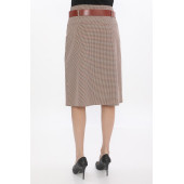 SORALLİNE KADIN OFİS ETEK 722 DESENLİ KIRMIZI - 3