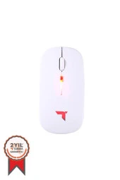 Torima TM-12 Ergonomik Rgb Işıklı Kablosuz Beyaz Optik Mouse thumbnail 1