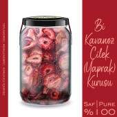 Çilek Kurusu Yaprak Çilek Bi Kavanoz 660 cc. Cam Kavanozda Katkısız Kurutulmuş Yaprak Çilek Cipsi - 3