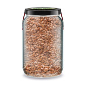 Keten Tohumu Bi Kavanoz 660 cc. Cam Kavanozda Saf Katkısız Taze Öğütülmemiş Keten Tohumu Flaxseed - 1