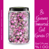 Tomurcuk Pembe Gül Kurusu Isparta Gülü Bi Kavanoz 660 cc. Cam Kavanozda Tomurcuk Gül Dried Rose Bud - 3