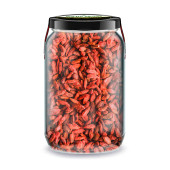 Goji Berry Bi Kavanoz 660 cc. Cam Kavanozda Katkısız Kuru Goji Berry Üzümü Pure Dried Goji Berries - 1