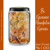 Mandalin Kurusu Bi Kavanoz 660 cc. Cam Kavanozda Saf Katkısız Kuru Mandalina Cipsi Dried Tangerine - 3