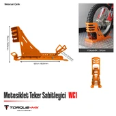 Torque-MX Motosiklet Teker Sabitleyici WC1 Turuncu - 5