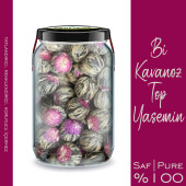Top Yasemin Çayı Bi Kavanoz 660 Cc. Cam Kavanozda Saf Katkısız Suda Açılan Yasemin Çayı Jasmie Tea - 3