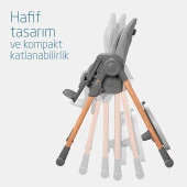 Maxi-Cosi Minla 6'sı Bir Arada  Ahşap Görünümlü Mama Sandalyesi Beyond Grey Eco - 7