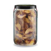 Şeftali Kurusu Bi Kavanoz 660 cc. Cam Kavanozda Katkısız Yaprak Dilim Kurutulmuş Şeftali Dried Peach - 1