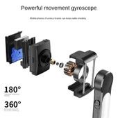 Torima L09 Profesyonel Işıklı Gimbal Öz Çekim Telefon Sabitleyici Video Çekimi Siyah - 5