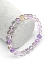 Ametrin Doğal Taş Bileklik 8 mm Küre Kesim thumbnail 1