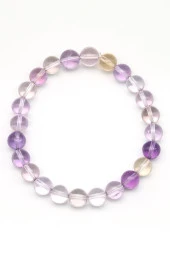 Ametrin Doğal Taş Bileklik 8 mm Küre Kesim thumbnail 2