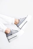Kadın Yüksek Taban Transparan Bayez Sneakers - 9