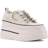 Kadın Yüksek Taban Transparan Bayez Sneakers - 4
