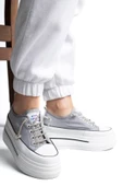 Kadın Yüksek Taban Transparan Bayez Sneakers - 8