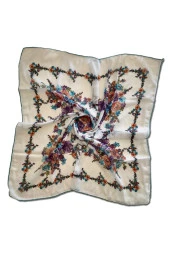 Mürdüm Yazma, Yemeni, Tülbent, 100x100cm, Kenarları Kroşetalı, Tamamen Pamuklu, Terletmez, - 1