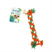 EuroDog Dumbell Diş İpi Beyaz Yeşil Turuncu 14 Cm - 1