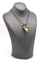 Kalsedon Doğal Taş Siyah İpli Kolye thumbnail 2