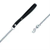 Doggie Konfor Deri Zincirli Gezdirme Siyah 4x110cm - 2
