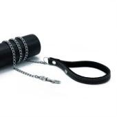 Doggie Konfor Deri Zincirli Gezdirme Siyah 4x110cm - 1