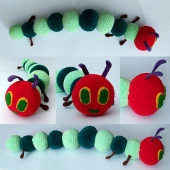 Aç Tırtıl Amigurumi Organik Oyuncak - 1