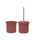 OiOi Ham+Hüp Pipetli Silikon Bardak Seti Velvet Rose / Powder Grey - 1