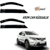 Krom Cam Rüzgarlığı Nissan Qashqai 2008-2015için / Caru401 thumbnail 1