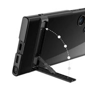 Vendas Samsung Galaxy S24 Ultra Kılıf Zore Kamera Korumalı Şeffaf Dikey Standlı Ays Kapak - 4