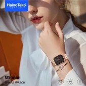 Haino Teko G9 Mini Amoled Ekran Akıllı Saat Bileklik Hediyeli Gold Rose - 4