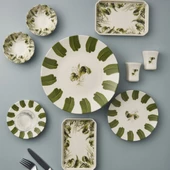 GÜRAL PORSELEN Camelia 30 Parça 6 Kişilik Bone Kahvaltı Takımı - 3000 - 1