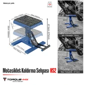Torque-MX Motosiklet Kaldırma Sehpası HS2 Lacivert - 5