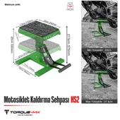 Torque-MX Motosiklet Kaldırma Sehpası HS2 Yeşil - 5