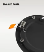 18W Sıva Altı Yuvarlak Siyah Led Panel 4000K (Gün Işığı) thumbnail 3