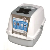 Catit Kapalı Kedi Tuvalet Kabini Gri thumbnail 1