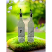 With Love 2x750 ML Şeffaf Zeytinyağı ve Ayçiçek Yağı Şişesi Yağdanlık - 2