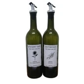 With Love 2x750 ML Koyu Renk Zeytinyağı ve Ayçiçek Yağı Şişesi Yağdanlık - 2