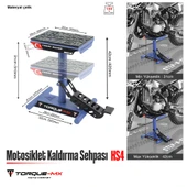 Torque-MX Motosiklet Kaldırma Sehpası HS4 Lacivert - 5