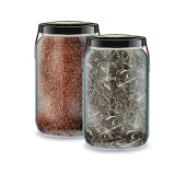 Bi Kavanoz Saf Beyaz Çay + Bi Kavanoz Saf Rooibos Kırmızı Çay 660 cc'lik 2 Cam Kavanoz Katkısız - 1