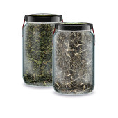 Bi Kavanoz Saf Beyaz Çay + Bi Kavanoz Saf Oolong Çayı 660 cc'lik 2 Adet Cam Kavanoz Katkısız Ürünler - 1